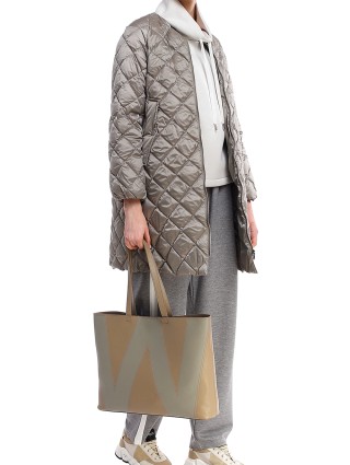 Серое пальто WEEKEND MAX MARA: фото 3 - Invogue
